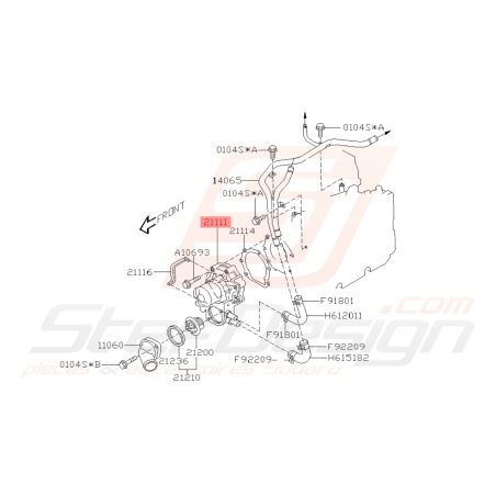 Pompe à eau origine Subaru WRX 04-10 STI 04-19 FORESTER 05-0741988