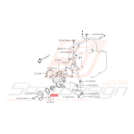 Thermostat Origine Subaru GT 93-00 WRX 01-10 STI 01-19 FORESTER 97-0741991