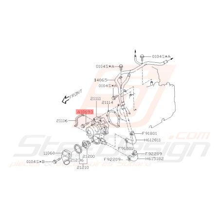 Vis Origine Subaru GT WRX STI FORESTER Turbo 97-02/05-0741999