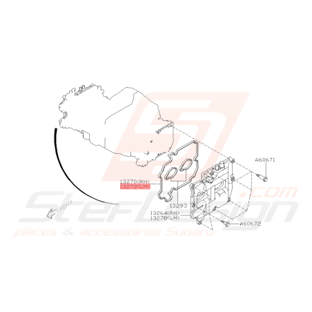 Joint couvre culasse gauche origine Subaru WRX STI 2,5L 06-19 FORESTER 05-0742015