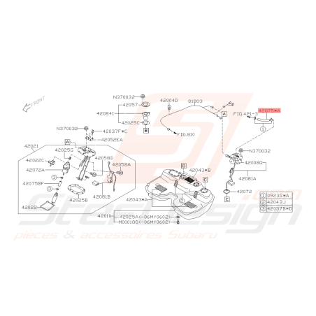 Flexible d'Evaporateur Origine Subaru WRX et STI 01-07 FORESTER 05-0742034