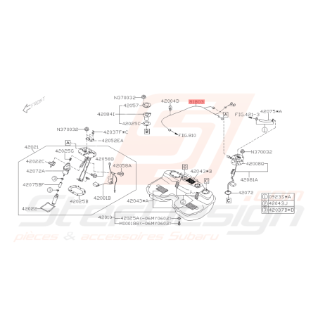 Faisceau Essence Origine Subaru FORESTER Turbo 2005 - 200742039