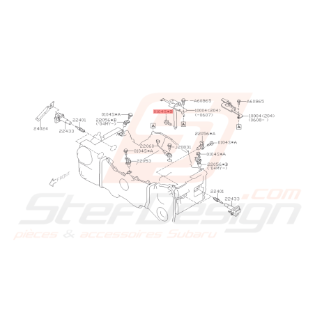 Vis Support d'alternateur et Turbo Subaru GT 94-00 WRX STI 01-14 BRZ 13 FORESTER 97-02/05-0742049