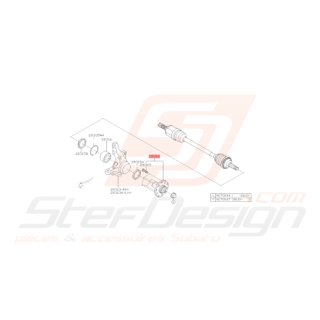 Moyeu Avant avec ABS Origine Subaru GT 93-00 FORESTER 97-02/05-0742057