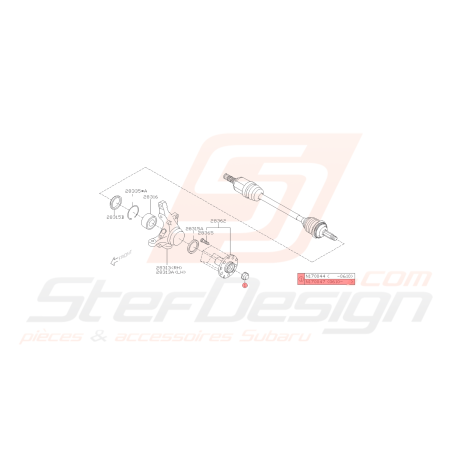 Écrou de cardan Origine SUBARU WRX STI BRZ/GT86 FORESTER 06-0742059