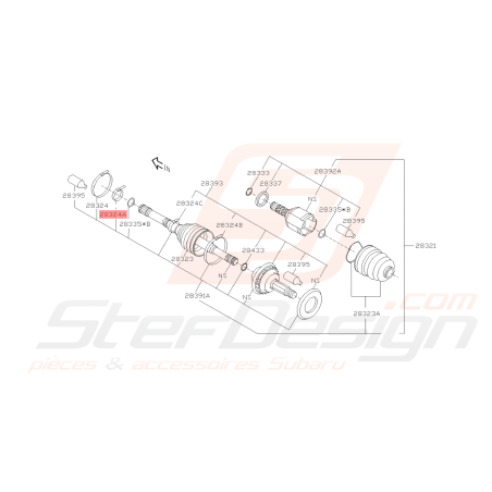 Collier Soufflet de Cardan Origine Subaru FORESTER 2005-200742069