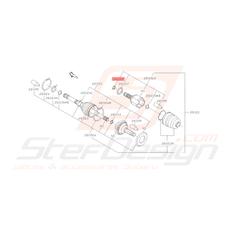 Circlip Origine Subaru WRX STI 2008-2014 FORESTER 2005-200742072