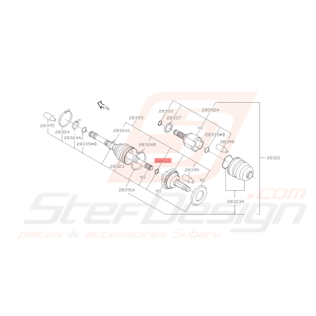 Circlip Origine Subaru FORESTER 2005-200742079