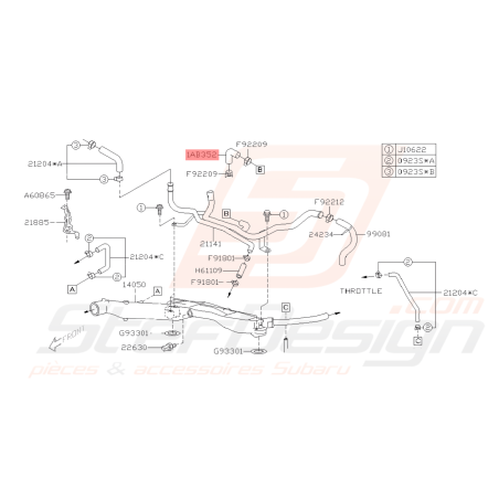 Coude reniflard origine Subaru WRX 06-07 STI 03-14 FORESTER 05-0742094