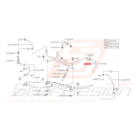 Agrafe Origine Subaru WRX STI 2006-2014 FORESTER 2005-200742100