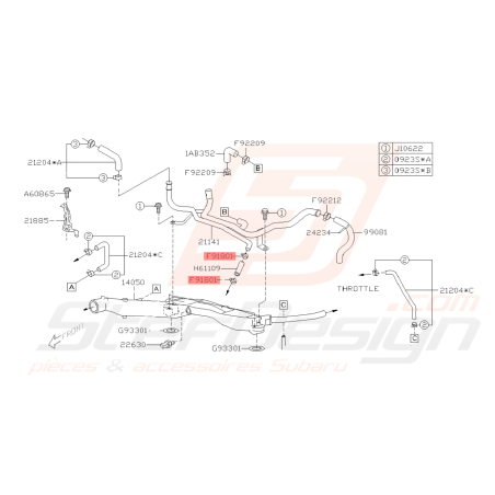 Collier de Durite de Modine Origine Subaru GT 93-00 WRX 01-10 STI 01-19 FORESTER Turbo 97-02/05-07 BRZ 13-1942103 Collier de Durite de Modine Origine Subaru GT 93-00 WRX 01-10 STI 01-19 FORESTER Turbo 97-02/05-07 BRZ 13-1942103