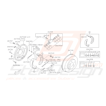 Schéma Frein Arrière Origine Subaru FORESTER 2005-200742134
