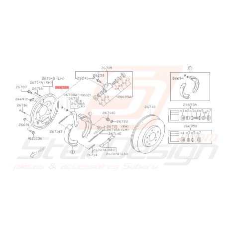 Retenue Frein Arrière Origine Subaru GT 93-00 WRX/STI 01-14 FORESTER 97-0742137