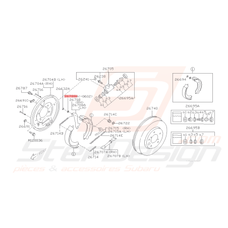 Rondelle frein arrière Origine Subaru Impreza GT 93-00 STI/WRX 01-14 FORESTER 97-02/05-0742145
