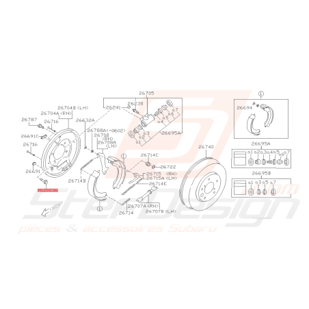 Vis d'étrier frein arrière Subaru FORESTER 97-02/05-07 GT 93-00 WRX 01-07 ET Type r/ra42146