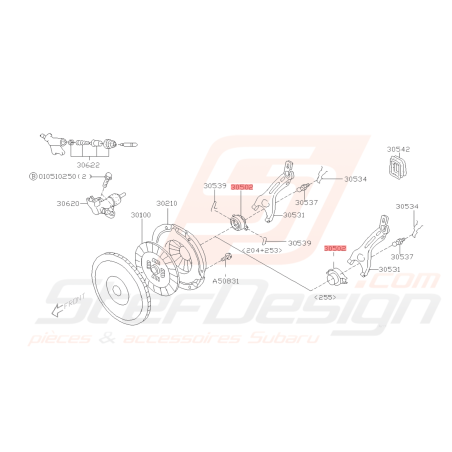 Butée d'embrayage subaru WRX 2.5L (06-10) Diesel 08+ FORESTER 05-0742150