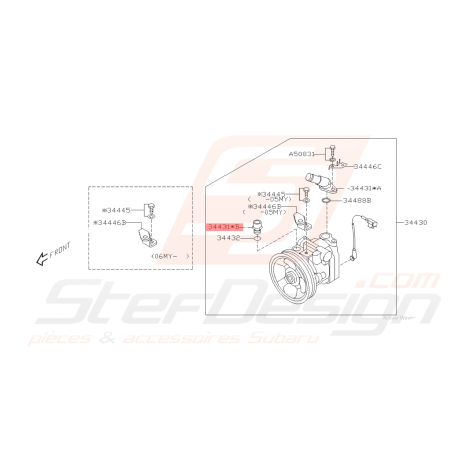 Connecteur Pompe Direction Assistée Origine Subaru FORESTER 2005-200742165