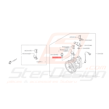 Joint Pompe Direction Assistée Origine Subaru FORESTER 2005-200742166