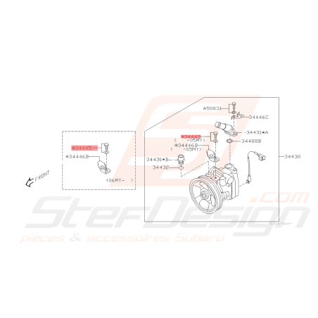 Boulon et Rondelle Pompe Direction Assistée Origine Subaru FORESTER 2005-200742168