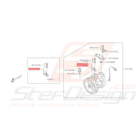 Support Pompe Origine Subaru FORESTER Turbo 2005-200742170