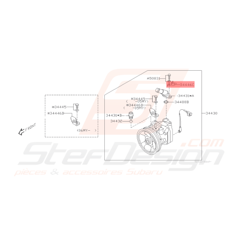 Support de Pompe Origine Subaru Forester Turbo 05/00-02/05-0742171