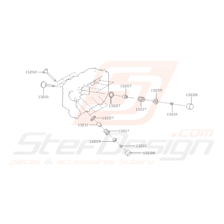Schéma Système de Soupape Origine Subaru FORESTER 2005-200742176