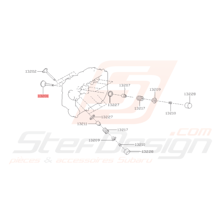 Soupape d'admission Origine Subaru WRX 03-14/STI 02/04-19 FORESTER 05-0742177