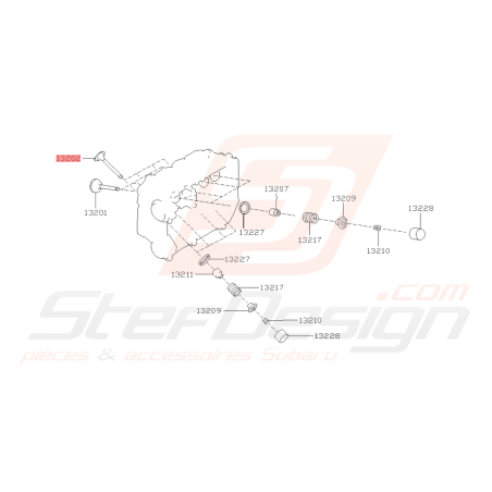 Soupape d'échappement WRX/STI 20/07/2005-2007 FORESTER 05-0742178