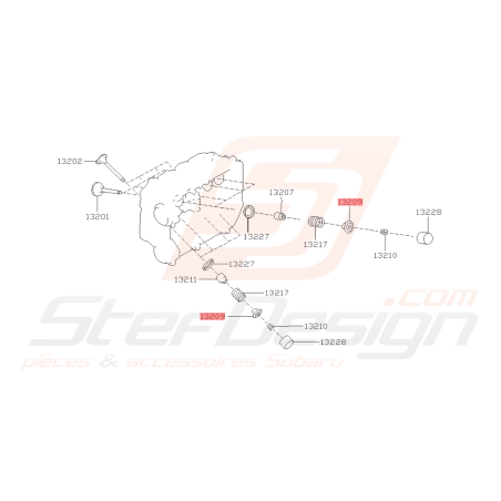 Coupelle de Ressort soupape Origine Subaru WRX 06-10 STI 06-20 FORESTER 05-0742179