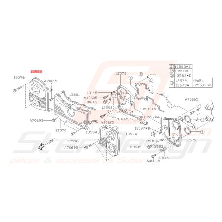 Carter de distribution avant droit WRX 06-11 STI 01-07 FORESTER 03-0742189