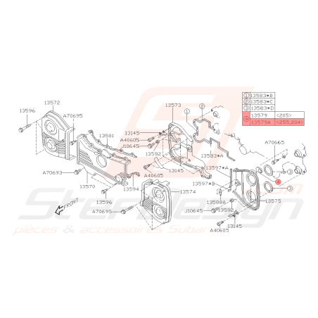 Joint de carter distribution Origine Subaru FORESTER 05-07 WRX 01-11 STI 01-1942191