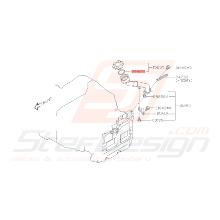 Joint de bouchon remplissage d'huile Origine Subaru GT WRX 01-11 STI 01-19 FORESTER Turbo 97-02/05-12 BRZ42236