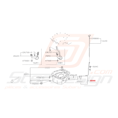 Support de jauge à huile subaru GT 93-00 WRX/STI 01-07 FORESTER Turbo 05-0742246