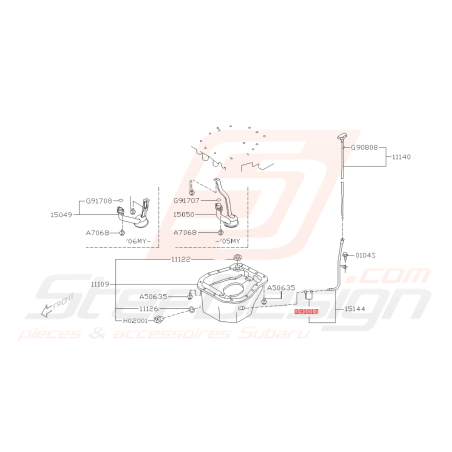 Joint de support jauge origine Subaru FORESTER Turbo 97-02/05-0742250