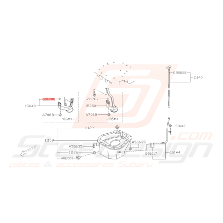 Joint de support jauge origine Subaru FORESTER Turbo 97-02/05-0742251