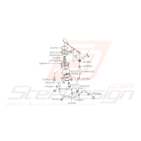 Schéma Radiateur d'huile Origine Subaru FORESTER Turbo 05-0742254