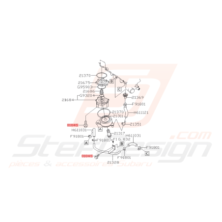 Vis fixation tuyaux Modine Subaru GT 93-00 WRX STI 01-20/05/09 BRZ 13 FORESTER 05-0742255