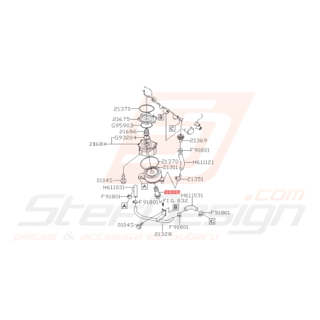 Connecteur Refroidisseur d'Huile Origine Subaru WRX 06-07 FORESTER 05-0742257