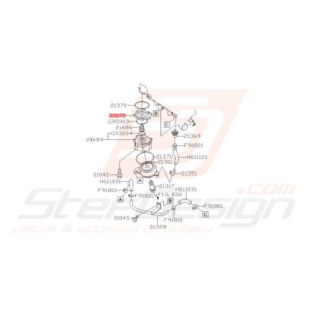 Adaptateur Refroidisseur d'Huile Origine Subaru WRX 06-07 FORESTER 05-0742262