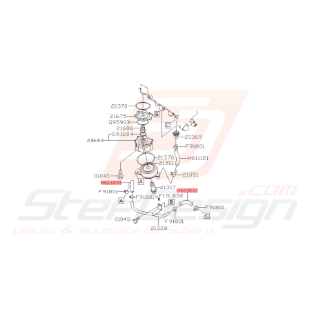 Durite de Modine d'Huile Origine SUBARU GT 93-00 WRX 01-10 STI 01-19 FORESTER 97-02/05-0742272