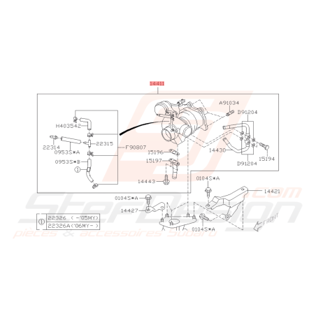 Turbo TD04L origine subaru WRX 06-07 FORESTER 05-0742280