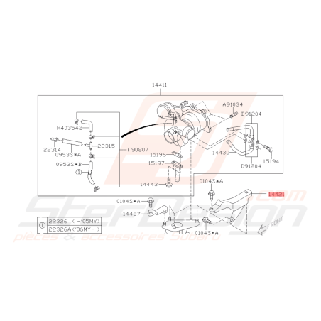 Support TURBO IMPREZA GT 93-00 WRX/STI 01-14 Forester Turbo 97-02/05-0742281