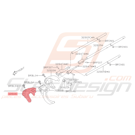 Fourchette Changement de Vitesse Numéro 3 Origine Subaru BRZ 2013 - 201942304