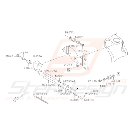 Schéma Systèmes Contrôles (EGR) Gaz Origine Subaru FORESTER 2005-200742307