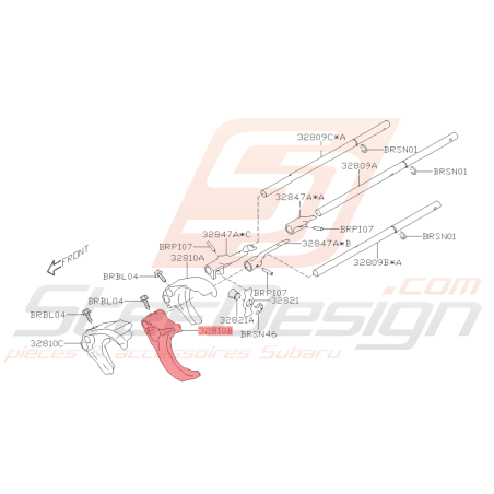 Fourchette Changement de Vitesse Numéro 2 Origine Subaru BRZ 2013 - 201942314