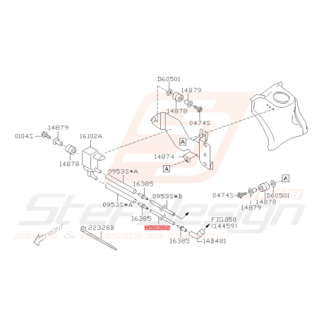 Durite intermédiaire solénoïde Origine Subaru GT 97-00 WRX STI 01-07 FORESTER 05-0742324