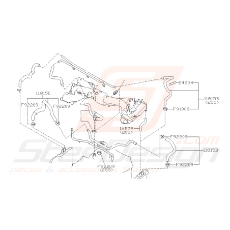 Schéma Système Contrôle des Gaz (PCV) Origine Subaru FORESTER 05-0742326