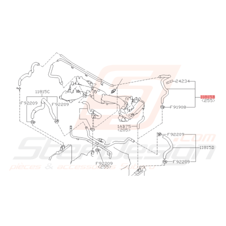 Durite PCV complète origine SUBARU WRX 06-07 FORESTER 05-0742327