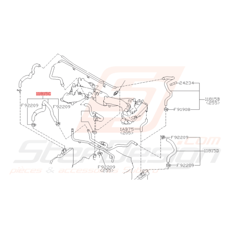 Durite PCV Origine Subaru WRX 06-07 STI 01-14 FORESTER 05-0742328