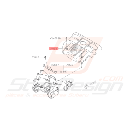 Couvercle Collecteur Origine Subaru FORESTER Turbo 2005-200742335